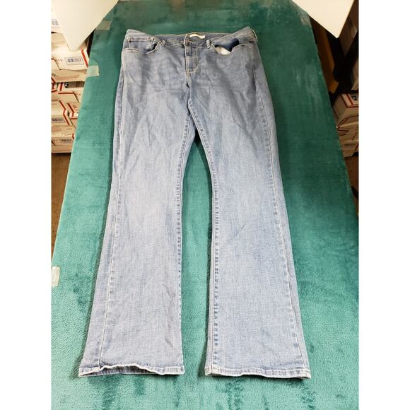 Levis Jeans Size 16 Womens Blue Pants Ladies Stretch Classic Mid Rise Bootcut - Picture 2 of 15